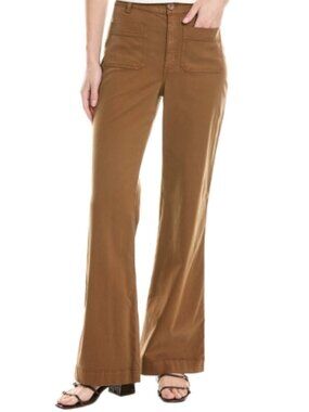 NWOT Bella Dahl brown wide-leg ladies pants with front patch pockets size 30